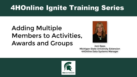 Thumbnail for Adding Multiple Members to Activities, Awards and Groups