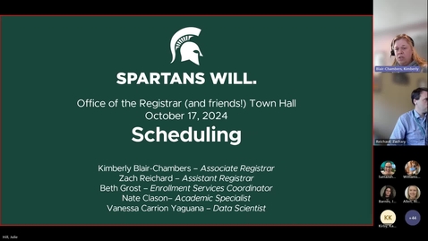 Thumbnail for Scheduling - RO (and friends!) Town Hall