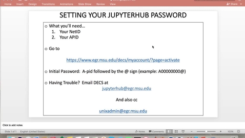 Thumbnail for Setting Up Your JupyterHub Password