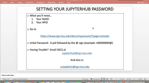 Thumbnail for entry Setting Up Your JupyterHub Password