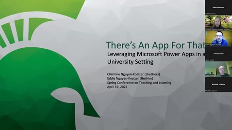 Thumbnail for entry There's An App for That: Leveraging Microsoft PowerApps in a University Setting