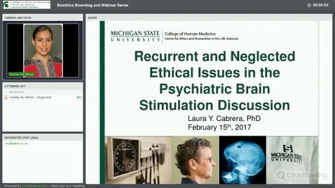 Thumbnail for entry Recurrent and Neglected Ethical Issues in the Psychiatric Brain Stimulation Discussion