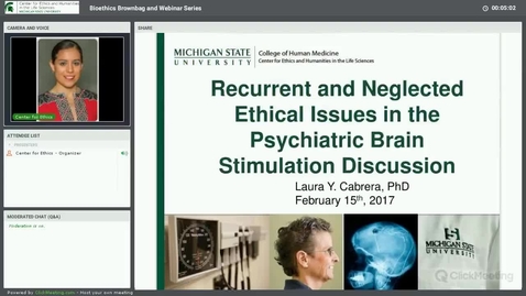Thumbnail for Recurrent and Neglected Ethical Issues in the Psychiatric Brain Stimulation Discussion