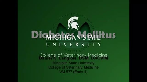 Thumbnail for entry VM 577-Diabetes Mellitus Parts 1 and 2