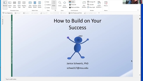 Thumbnail for entry Building-On-your-Success-Dr. Schwartz