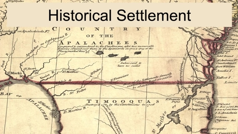 Thumbnail for GEO330: Coastal South: Historical Settlement 
