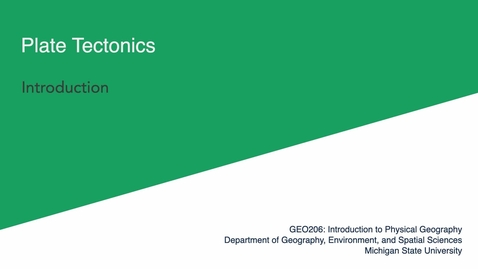 Thumbnail for entry GEO206: Introduction to Plate Tectonics