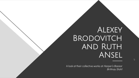 Thumbnail for Alexey Brodovitch and Ruth Ansel