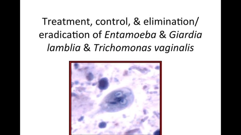 Thumbnail for entry WEEK-12-HM-887-Control-of-Entamoeba-Giardia-Trichomonas