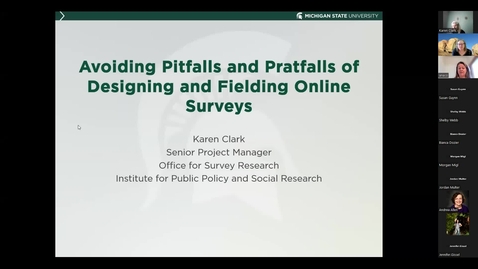 Thumbnail for entry Avoiding the Pitfalls and Pratfalls of Designing and Fielding Online Surveys
