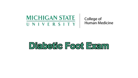 Thumbnail for entry Diabetic Foot Exam