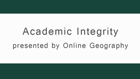 Thumbnail for entry onGEO Academic Integrity