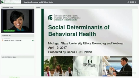 Thumbnail for entry Social Determinants of Behavioral Health