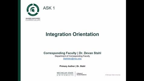 Thumbnail for Integration Orientation PPT Video