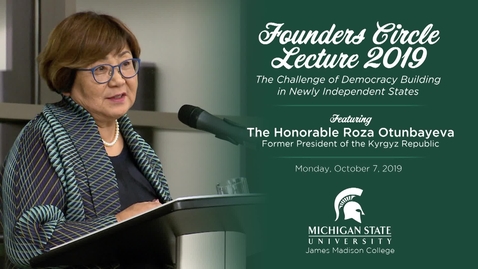 Thumbnail for James Madison College - Founders Circle Lecture 2019