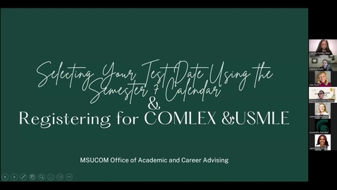 Thumbnail for entry Selecting Your Test Date &amp; Registering for COMLEX/USMLE