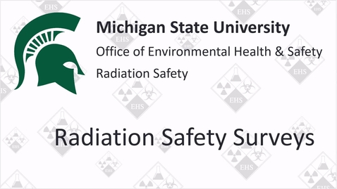 Thumbnail for Radiation Safety Surveys