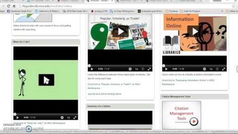 Thumbnail for Library Resources at MSU
