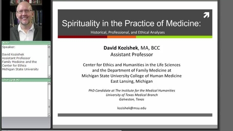 Thumbnail for entry Spirituality in the Practice of Medicine: Historical, Professional, and Ethical Analyses