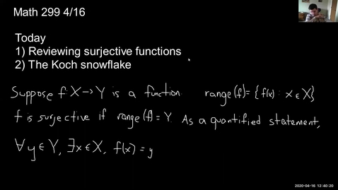 Thumbnail for 4/16 Reviewing surjective functions