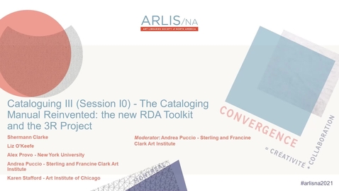 Thumbnail for entry The Cataloging Manual Reinvented: the New RDA Toolkit and the 3R Project