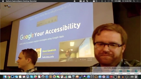 Thumbnail for entry Brown Bag - &quot;Google Your Accessibility&quot; April 1, 2016
