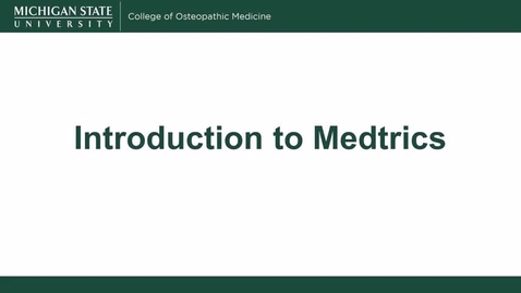 Thumbnail for Medtrics overview
