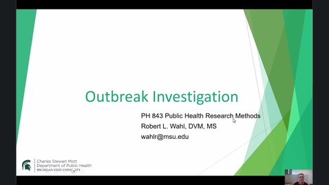 Thumbnail for Module 4 - Outbreak Investigation