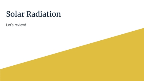 Thumbnail for entry GEO206: Solar Radiation