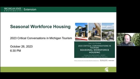 Thumbnail for entry Critical Conversations in Michigan Tourism: Workforce Housing