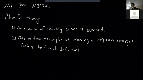 Thumbnail for 3/17 Unbounded sets, convergent sequences