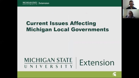 Thumbnail for entry Current Issues Affecting Michigan Local Governments: Helping Communities Deal With the Opioid Crisis