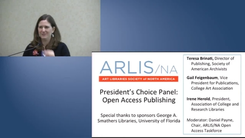 Thumbnail for entry President's Choice Panel: Open Access Publishing