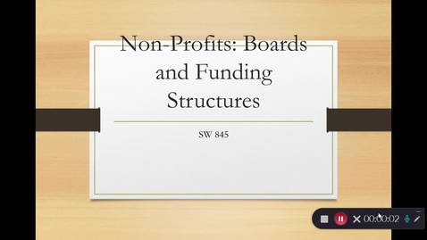 Thumbnail for entry Non-Profits: Boards &amp; Funding Structures Summer '24