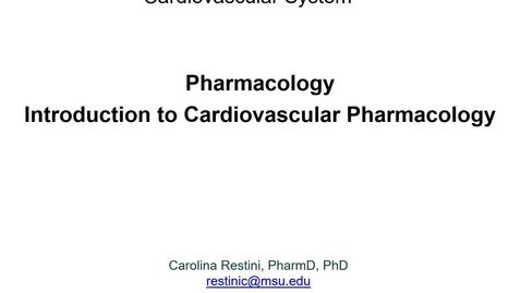 Thumbnail for entry OST579 (00) Supplement - Foundation for Pharmacology of Cardiovascular System - Restini