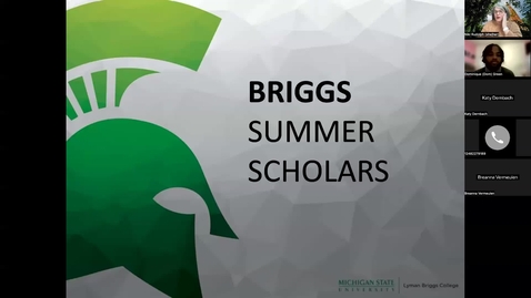 Thumbnail for entry Briggs Summer Scholars
