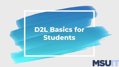 Thumbnail for entry IT Virtual Workshop - D2L Basics for Students