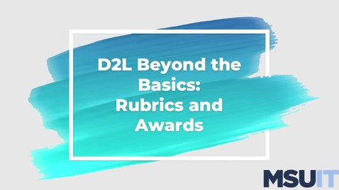 Thumbnail for entry D2L Beyond the Basics - IT Virtual Workshop