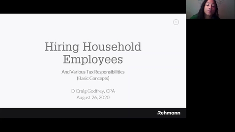 Thumbnail for entry Hiring Household Employees and Various Tax Responsibilities