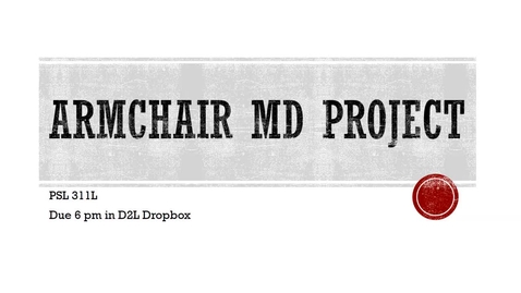 Thumbnail for entry ArmChair MD Project 