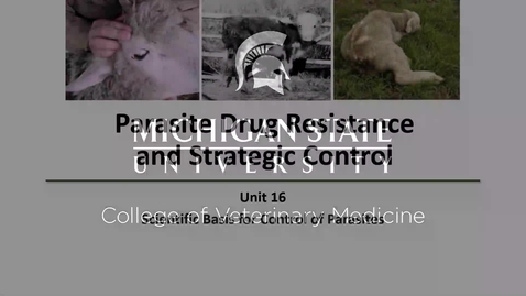 Thumbnail for entry VM 575-Parasite Drug Resistance &amp; Strategic Control-Mansfield