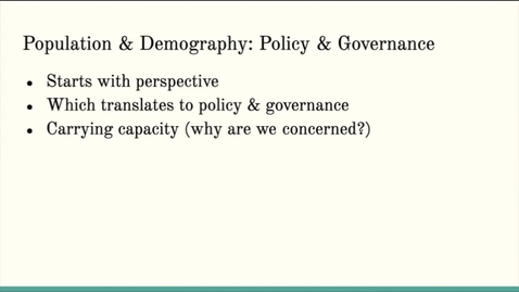 Thumbnail for ISS310: Population Policy &amp; Governance