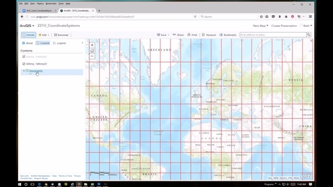 Thumbnail for Geo221v Activity, Coordinate Systems: Using ArcGIS Online
