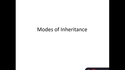 Thumbnail for entry Modes of Inheritance 2024