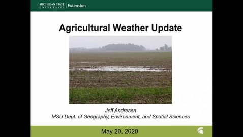 Thumbnail for entry Agricultural weather forecast for May 20, 2020