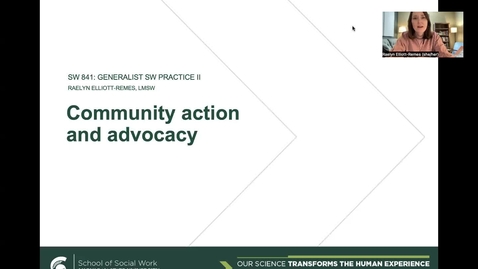 Thumbnail for entry SW 841 Advocacy and Policy Practice
