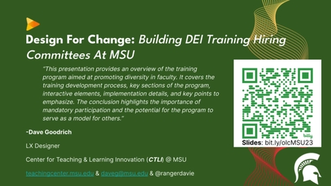 Thumbnail for MSU DEI Hiring Education