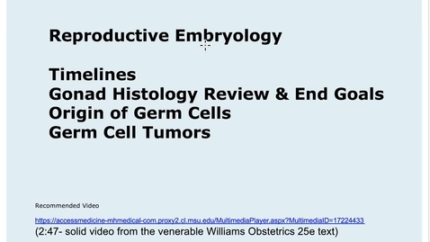 Thumbnail for entry 8-1 ReproEmbryo Timlines Histology Germ Cells Tumors