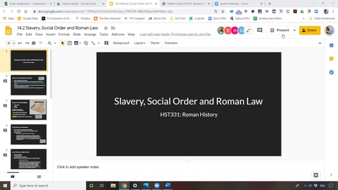 Thumbnail for Lecture 14.2 Slavery, Social Order &amp; Roman Law