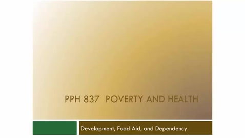 Thumbnail for Development, Food Aid, and Dependency